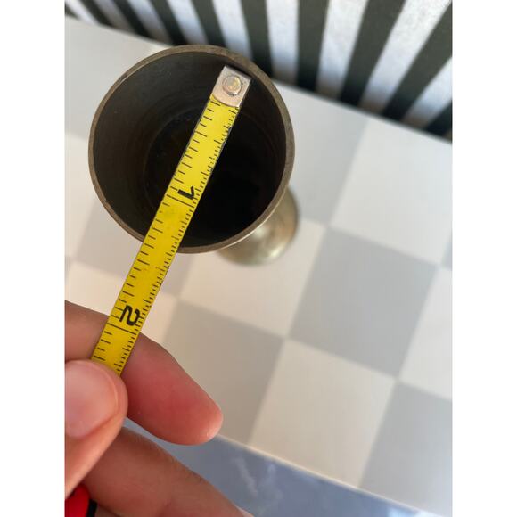 Vintage Brass Floral Bud Vase - Picture 6 of 7